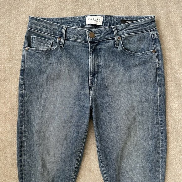 Parker Smith Jeans Womens 30 Skinny Ankle Crop Stretch Raw Hem Denim Pants - Picture 2 of 12